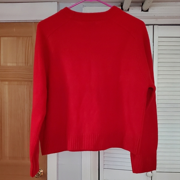 Massimo Dutti Red Wool Cashmere Sweater Size S - Picture 5 of 8